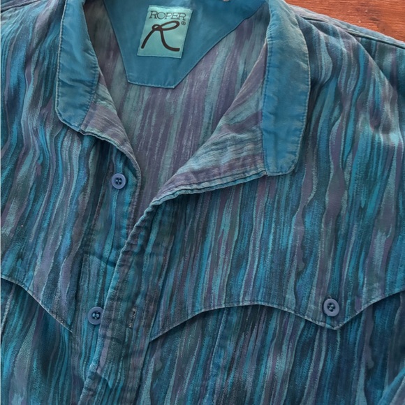 Men's Blue Patterned Jacket - Picture 2 of 3